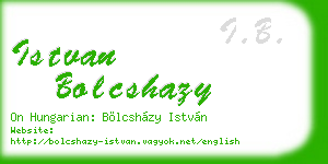 istvan bolcshazy business card